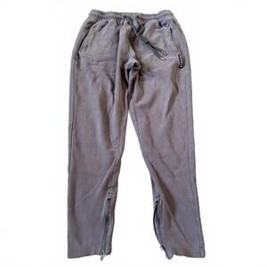 YoungLA Joggers Youth XL Gray Gym Streetwear Sweatpants Zip Ankle